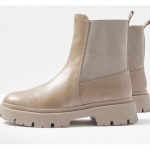 Schutz Billie Casual Bootie casual moccacino tan faux leather boots